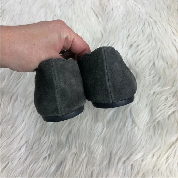 Born Gray Suede Allie Scallop Edge Flats - Picture 3 of 8